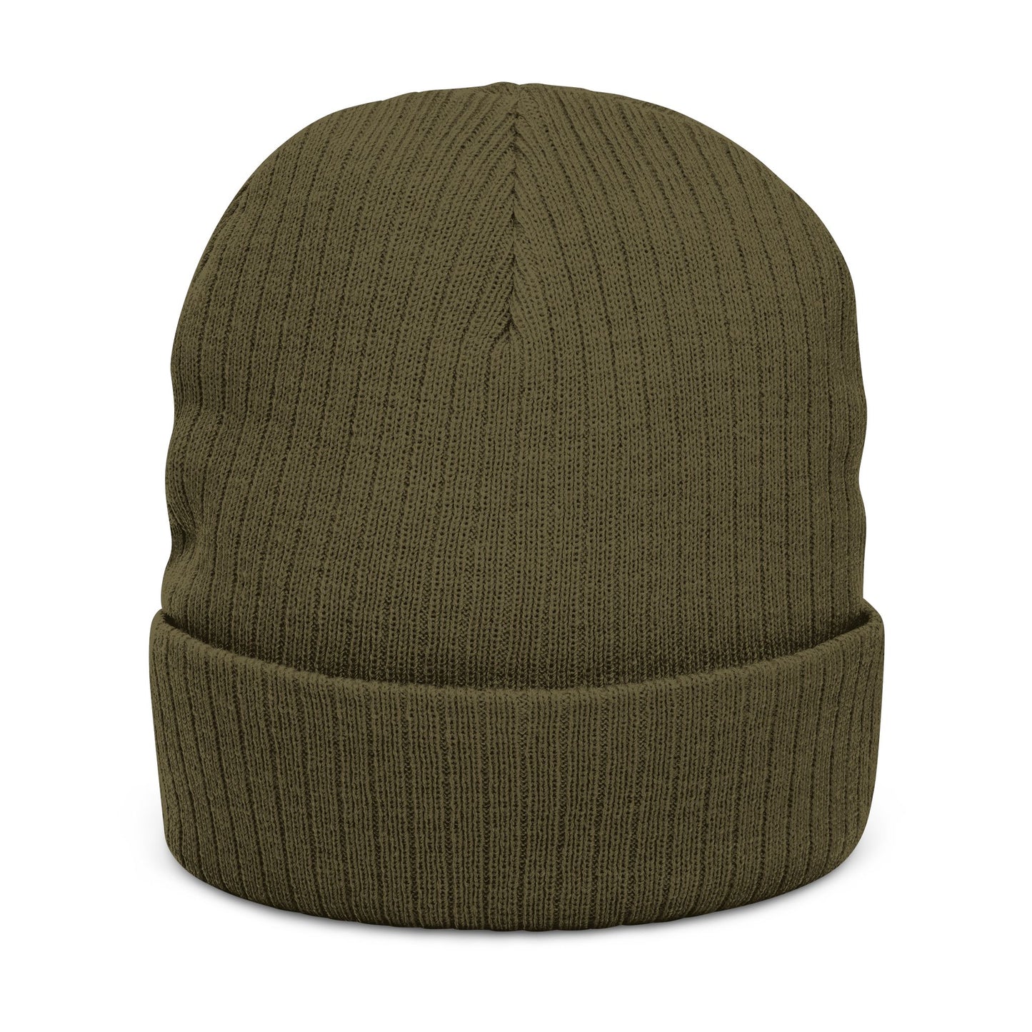 Reflect Embroidered Ribbed Beanie — Cozy Knit Winter Hat