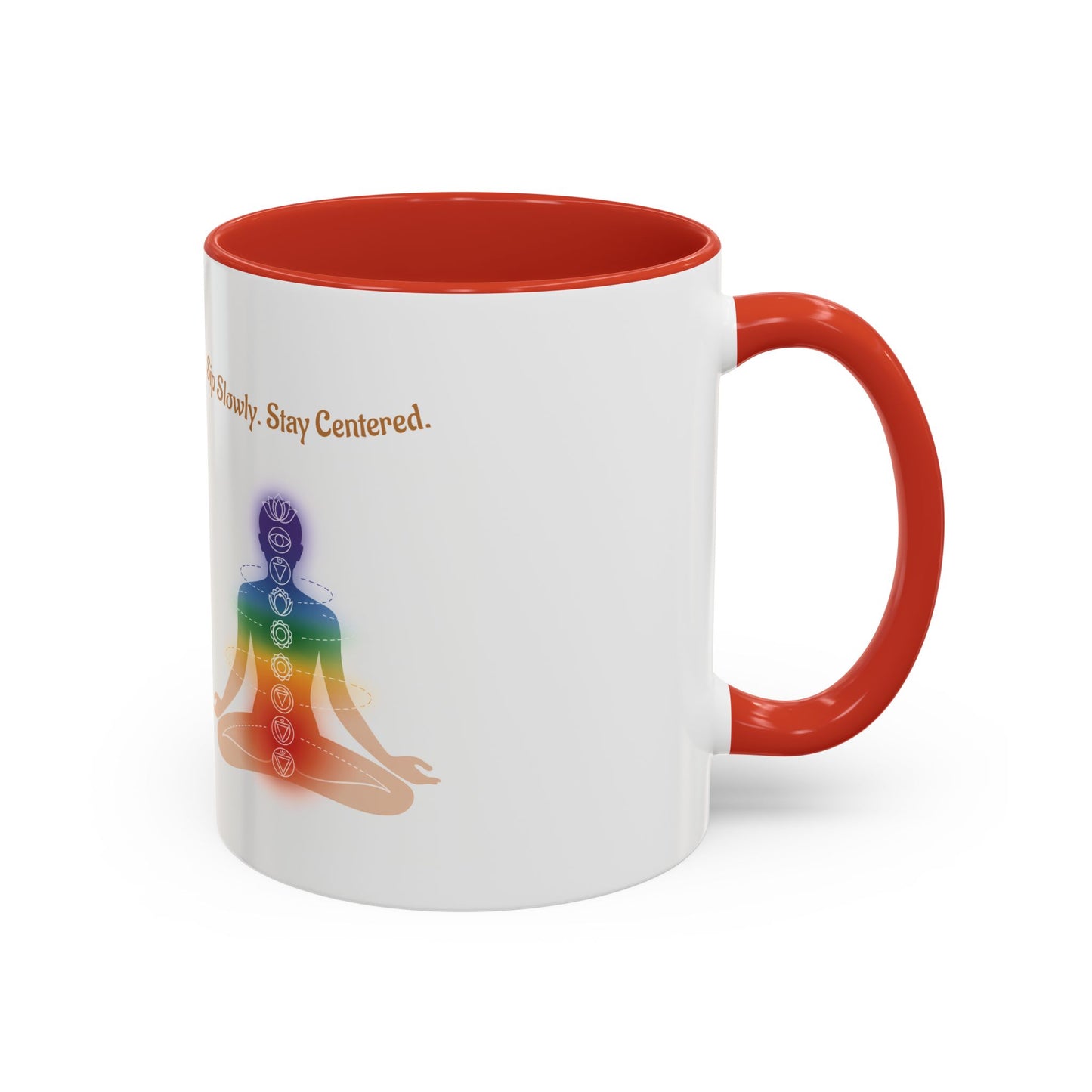Root Chakra Accent Coffee Mug — Grounding, Stability Spiritual Energy (11/15oz)